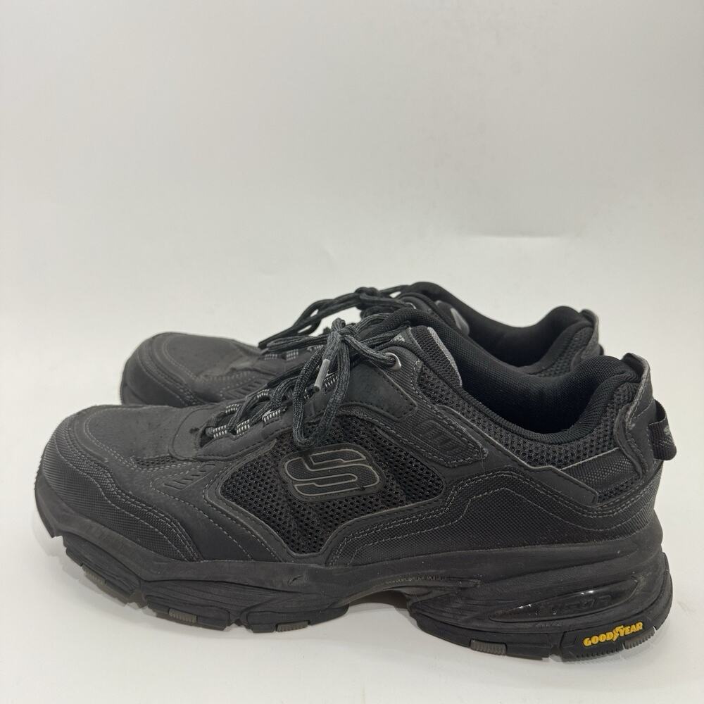 Skechers Shoes Men 11 Wide Black/Black GoodYear Memory Foam 237145W Comfort - Picture 2 of 7
